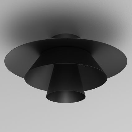 Candeeiro de tecto PLATO 1xE27/15W/230V Ø 32 cm preto
