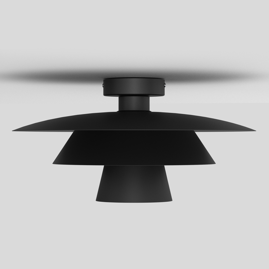Candeeiro de tecto PLATO 1xE27/15W/230V Ø 32 cm preto