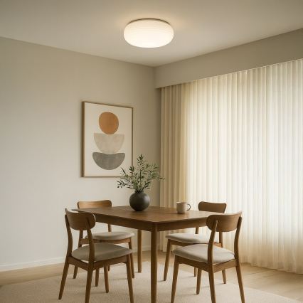Candeeiro de tecto PULSO 3xE27/15W/230V Ø 42 cm branco