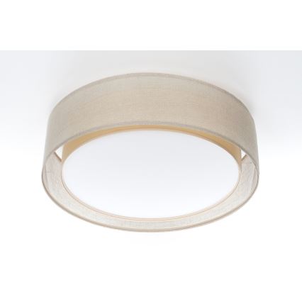 Candeeiro de tecto PURO 2xE27/40W/230V, diâmetro 50 cm, bege