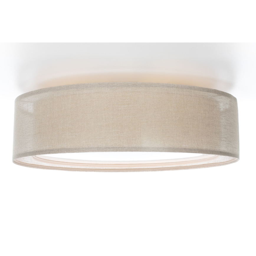 Candeeiro de tecto PURO 2xE27/40W/230V, diâmetro 50 cm, bege