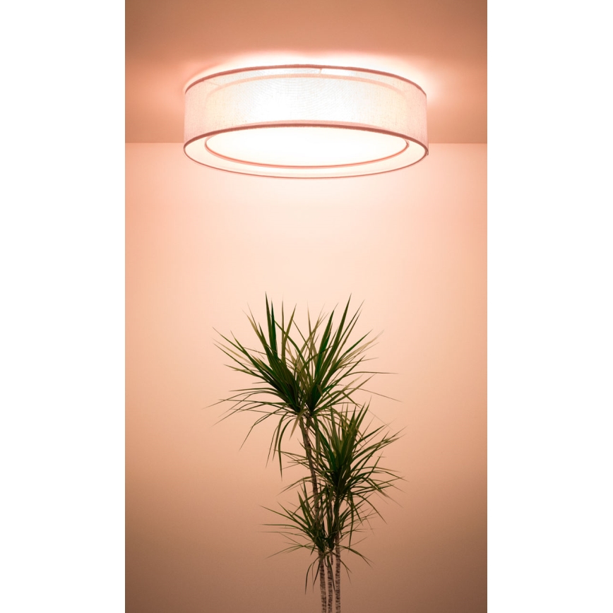 Candeeiro de tecto PURO 2xE27/40W/230V diâmetro 60 cm rosa
