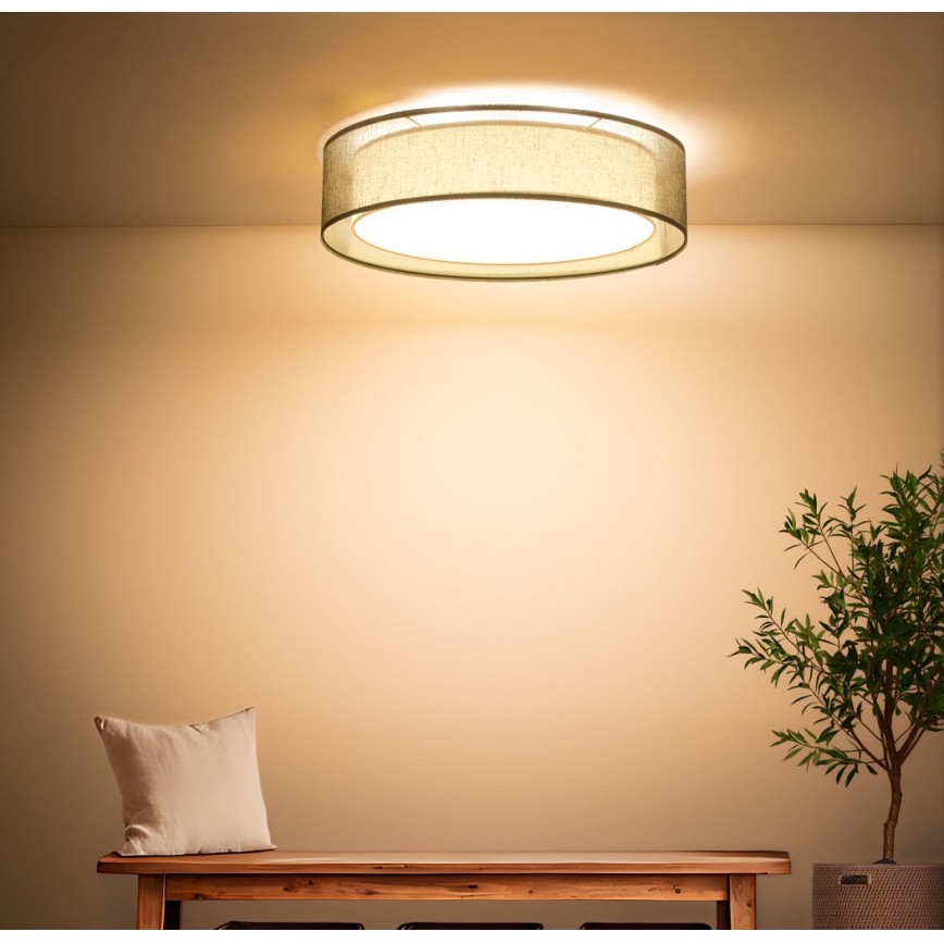 Candeeiro de tecto PURO 2xE27/40W/230V Ø 50 cm verde