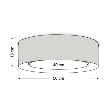Candeeiro de tecto PURO 2xE27/40W/230V Ø 50 cm verde