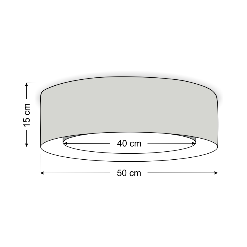 Candeeiro de tecto PURO 2xE27/40W/230V Ø 50 cm verde