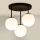 Candeeiro de tecto raso MOONLIGHT 3xE27/15W/230V, preto