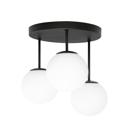 Candeeiro de tecto raso MOONLIGHT 3xE27/15W/230V, preto