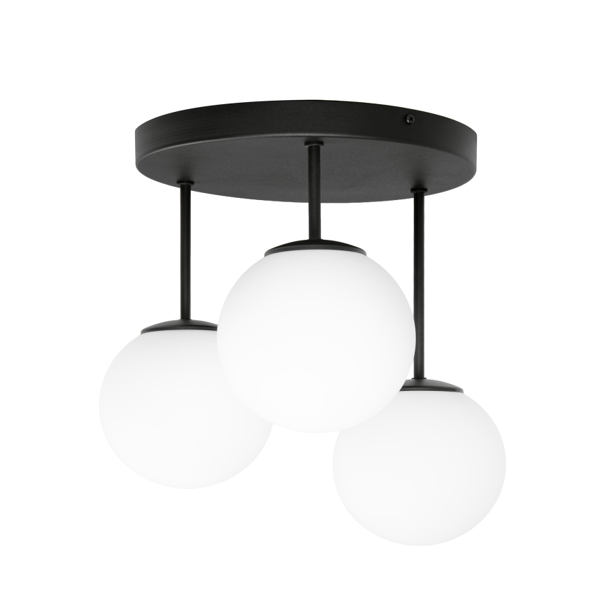 Candeeiro de tecto raso MOONLIGHT 3xE27/15W/230V, preto