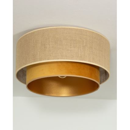 Candeeiro de tecto SARTA 1xE27/60W/230V Ø 45 cm cobre/juta