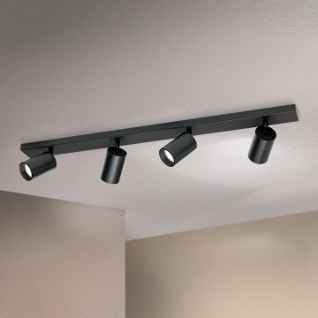 Candeeiro de tecto SEAN, 4x GU10/13W/230V, preto