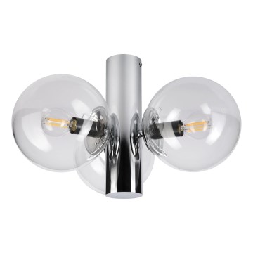 Candeeiro de tecto SFERIO 3xE14/5W/230V cromado brilhante/vidro transparente