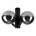 Candeeiro de tecto SFERIO 3xE14/5W/230V preto/preto fumado