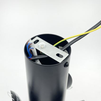 Candeeiro de tecto SFERIO 3xE14/5W/230V preto/preto fumado