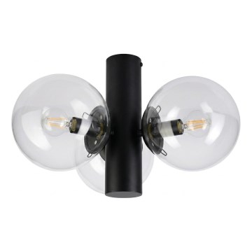 Candeeiro de tecto SFERIO 3xE14/5W/230V preto/transparente