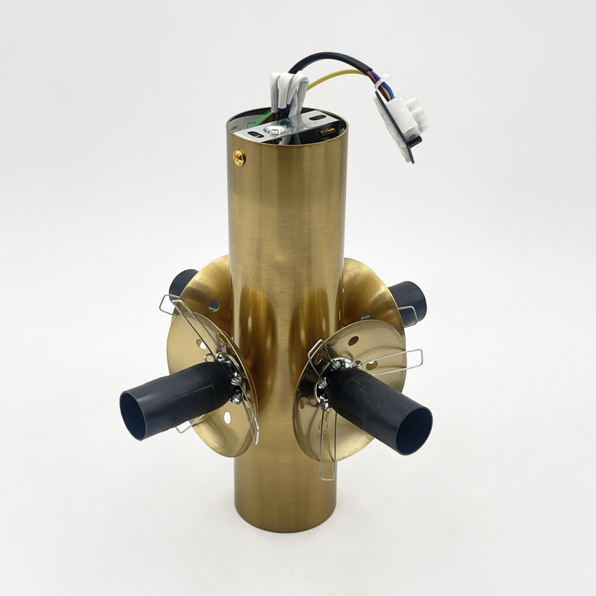 Candeeiro de tecto SFERIO 4xE14/5W/230V latão/bege fumado