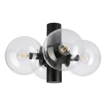 Candeeiro de tecto SFERIO 4xE14/5W/230V preto/transparente
