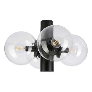 Candeeiro de tecto SFERIO 4xE14/5W/230V preto/transparente