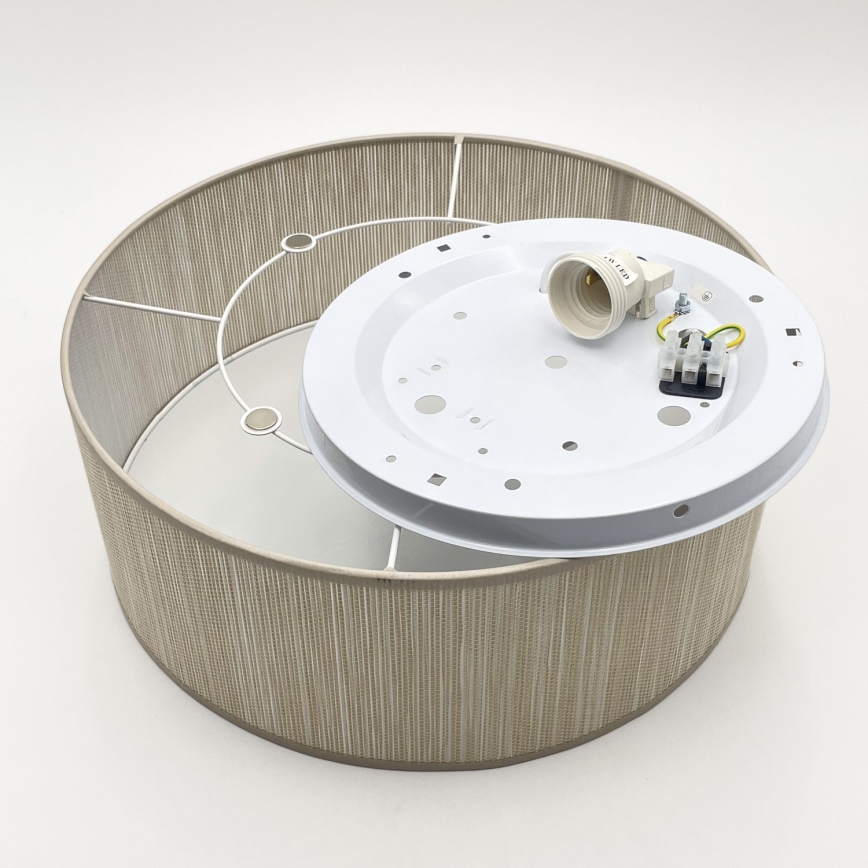 Candeeiro de tecto SIRJA 1xE27/15W/230V Ø 35 cm bege