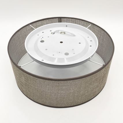 Candeeiro de tecto SIRJA, 1xE27/15W/230V, Ø 35 cm, castanho