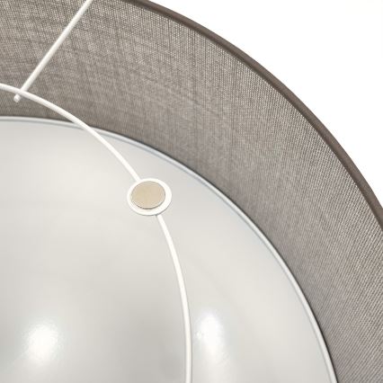 Candeeiro de tecto SIRJA, 1xE27/15W/230V, Ø 35 cm, castanho