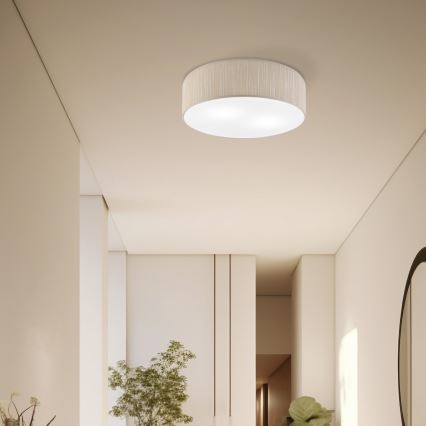 Candeeiro de tecto SIRJA 2xE27/15W/230V Ø 45 cm bege