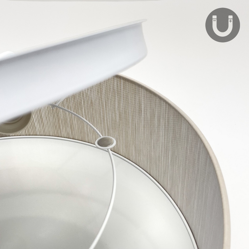 Candeeiro de tecto SIRJA 2xE27/15W/230V Ø 45 cm bege