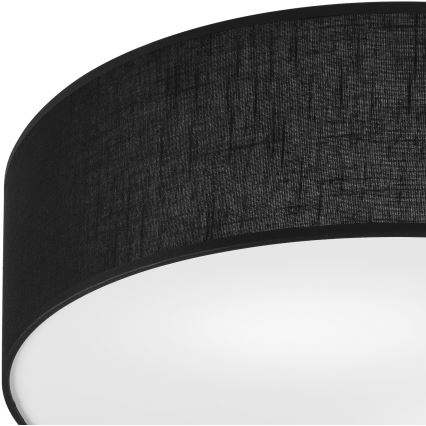 Candeeiro de tecto SIRJA 2xE27/15W/230V Ø 45 cm preto