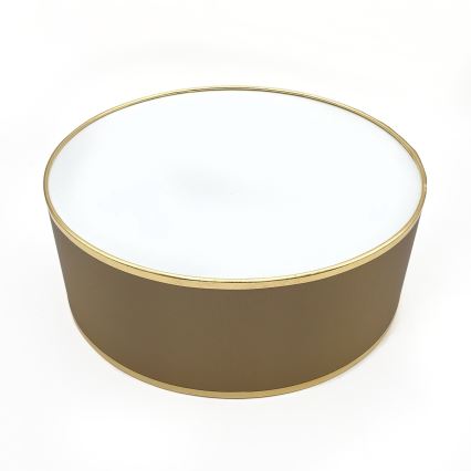 Candeeiro de tecto SIRJA DOUBLE 2xE14/15W/230V Ø 35 cm castanho/dourado