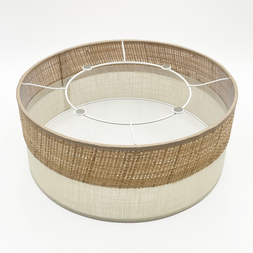 Candeeiro de tecto SIRJA DOUBLE BOHO 2xE14/15W/230V Ø 35 cm bege/creme