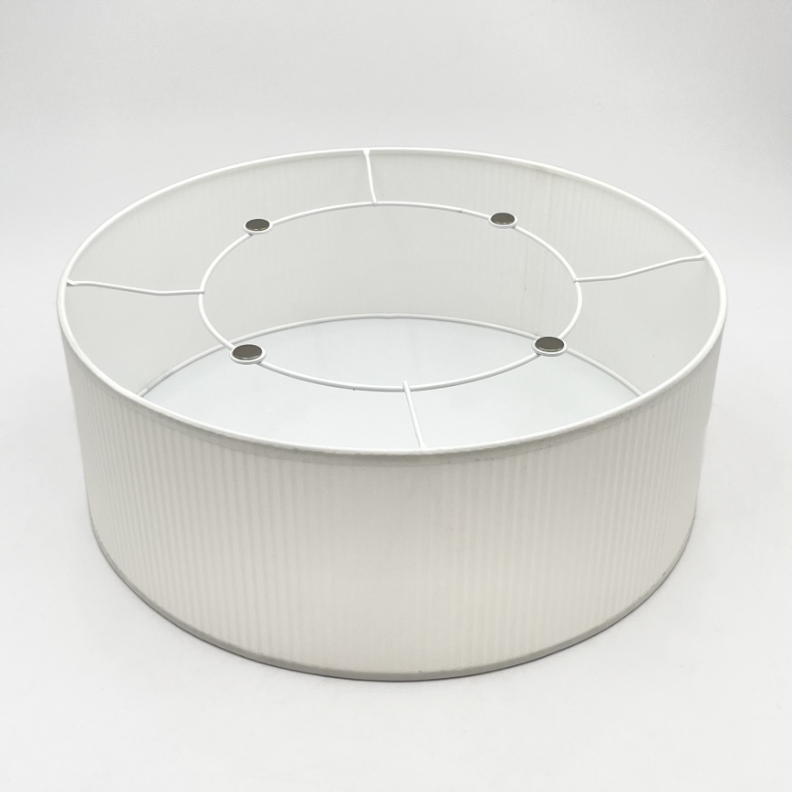 Candeeiro de tecto SIRJA PLISADO 2xE27/15W/230V Ø 35 cm branco