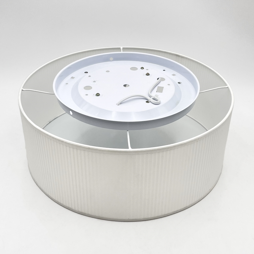 Candeeiro de tecto SIRJA PLISADO 2xE27/15W/230V Ø 35 cm branco
