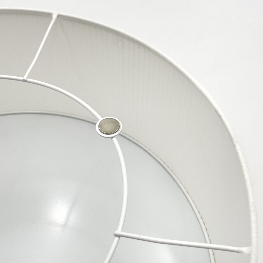 Candeeiro de tecto SIRJA PLISADO 2xE27/15W/230V Ø 35 cm branco