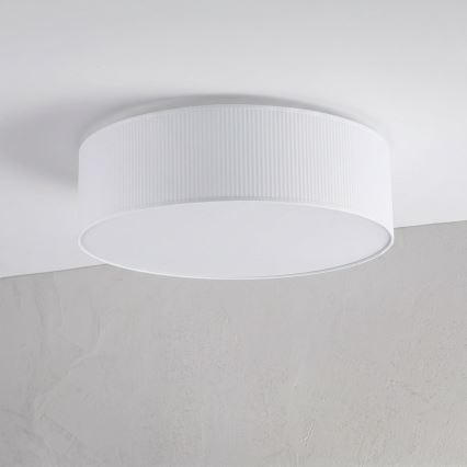 Candeeiro de tecto SIRJA PLISADO 4xE27/15W/230V Ø 45 cm branco