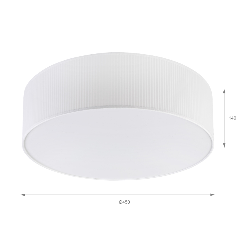 Candeeiro de tecto SIRJA PLISADO 4xE27/15W/230V Ø 45 cm branco