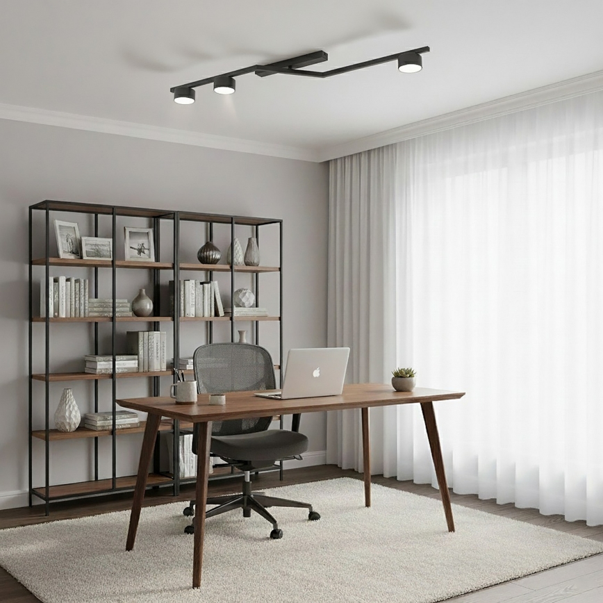 Candeeiro de tecto SKAN 3xGX53/12W/230V preto