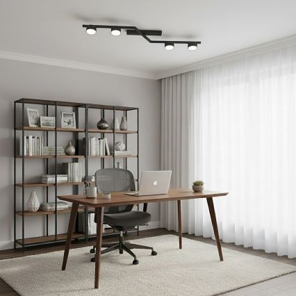 Candeeiro de tecto SKAN 4xGX53/12W/230V preto