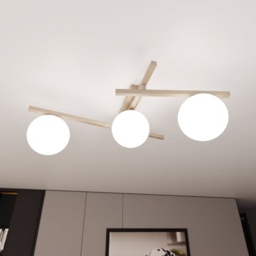 Candeeiro de tecto SMART 3xE14/10W/230V bege/branco