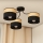 Candeeiro de tecto sobreposto ALBA 3xE27/15W/230V Ø 66 cm preto/castanho