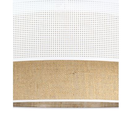 Candeeiro de tecto sobreposto BORHO 1xE27/60W/230V Ø 40 cm branco/juta