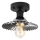 Candeeiro de tecto sobreposto TRISH 1xE27/15W/230V preto/preto fumado