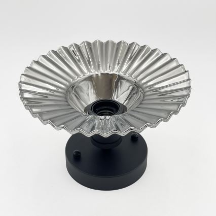 Candeeiro de tecto sobreposto TRISH 1xE27/15W/230V preto/preto fumado