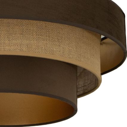 Candeeiro de tecto sobreposto WENTA 1xE27/60W/230V diâmetro 50 cm castanho/juta