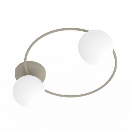 Candeeiro de tecto SOPRA 2xE14/10W/230V bege/branco