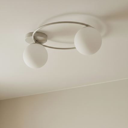 Candeeiro de tecto SOPRA 2xE14/10W/230V bege/branco