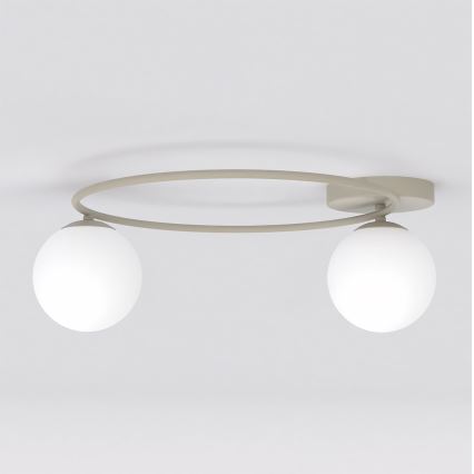Candeeiro de tecto SOPRA 2xE14/10W/230V bege/branco