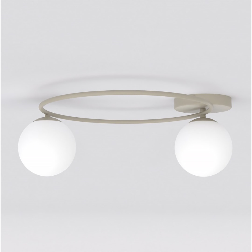 Candeeiro de tecto SOPRA 2xE14/10W/230V bege/branco