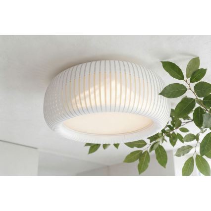 Candeeiro de tecto STRIPES 2xE27/40W/230V diâmetro 55 cm branco/creme