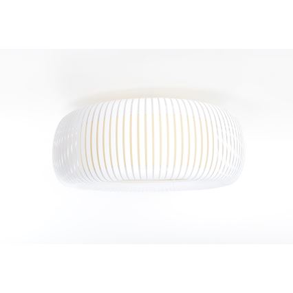 Candeeiro de tecto STRIPES 2xE27/40W/230V diâmetro 55 cm branco/creme