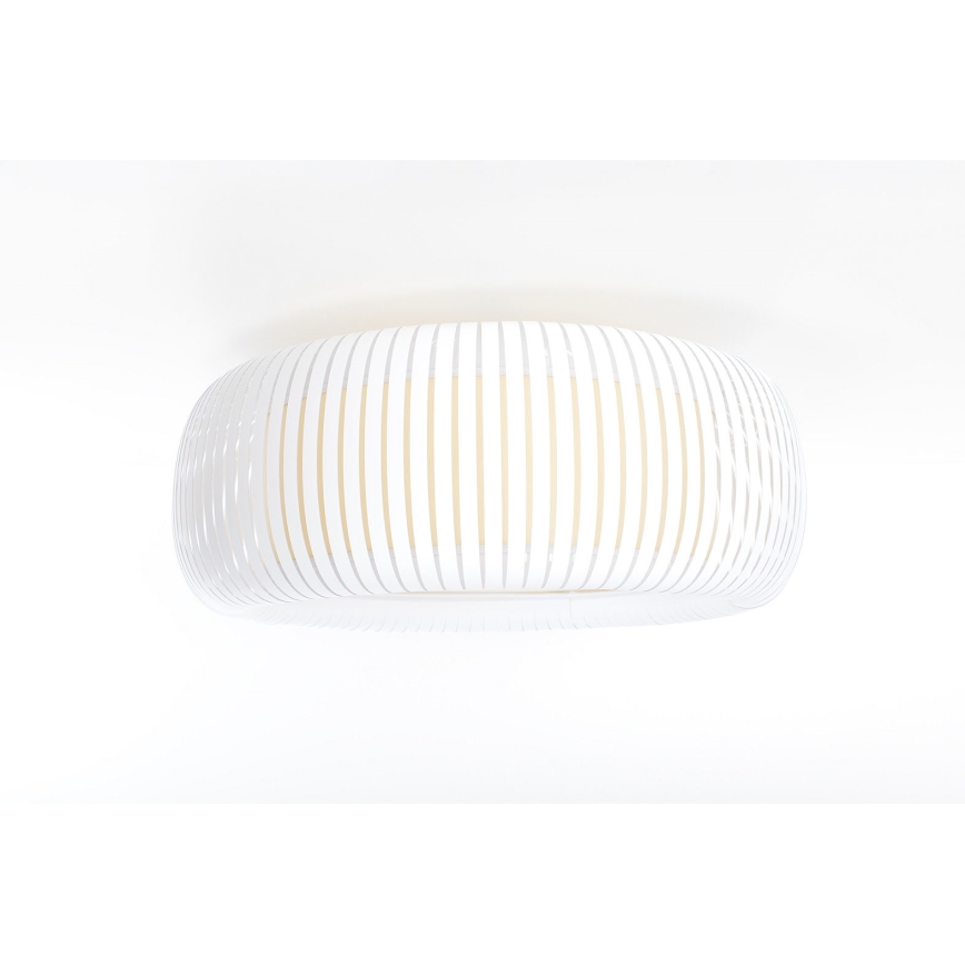 Candeeiro de tecto STRIPES 2xE27/40W/230V diâmetro 55 cm branco/creme