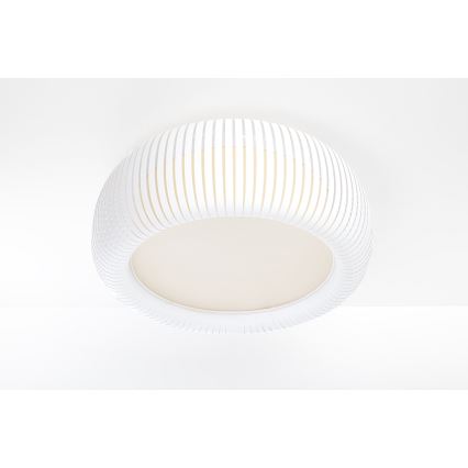 Candeeiro de tecto STRIPES 2xE27/40W/230V diâmetro 55 cm branco/creme